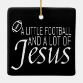 Football en Jesus Keramisch Ornament (Achterkant)