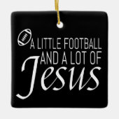 Football en Jesus Keramisch Ornament (Voorkant)