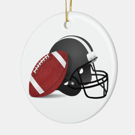 Football en kerstmis keramisch ornament (Links)