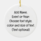 Football en kerstmis keramisch ornament (Achterkant)