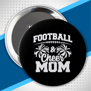 Football en kronkel mam - High School Sports Ronde Button 4,0 Cm
