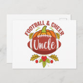 Football en kronkel oom Cute Pumpkin Herfst Seizoe Briefkaart (Voorkant / Achterkant)