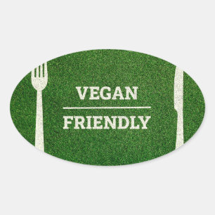Football en rugby stijl vegan vriendelijke Sticker