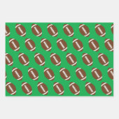 Football en Snowflake Red en Green Kerstmis Inpakpapier Vel (Voorkant 2)