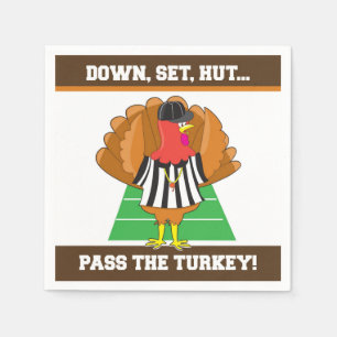 Football en Thanksgiving Turkije Thema Napkin Servet