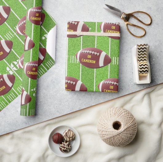 Football- en veldwerkpapier cadeaupapier (Crafts)