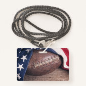  Football en vlag Badge (Voorkant met draagriem)