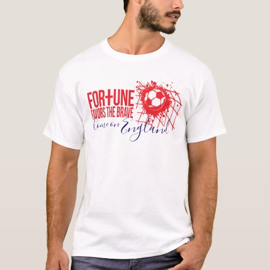 Football Engeland dapte de rode slogan t-shirt uit (Voorkant)