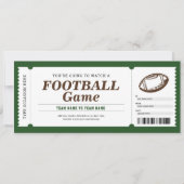 Football Enterprise Gift Game Ticket Certificate Kaart (Voorkant)