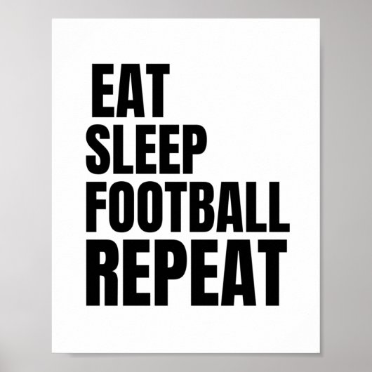 football eten herhalen poster (Voorkant)