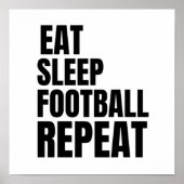 football eten herhalen poster (Voorkant)