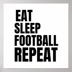 football eten herhalen poster