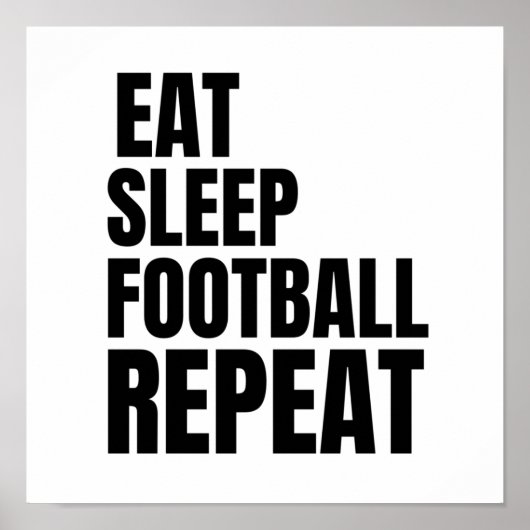 football eten herhalen poster (Voorkant)
