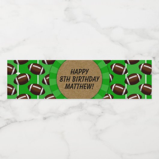 Football Etiket op waterflesje (Enkel label)