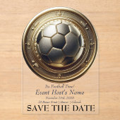 Football Event Party Invitation Acryl Uitnodigingen (Voorkant)