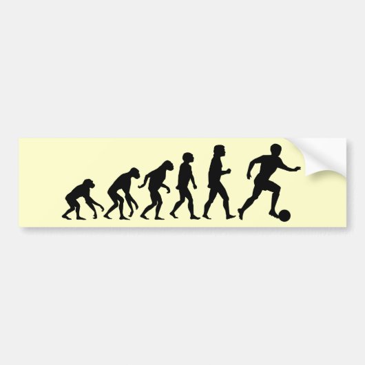 Football evolutie bumpersticker (Voorkant)