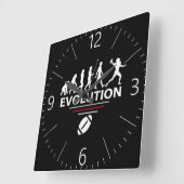 Football evolutie vierkante klok (Hoek)