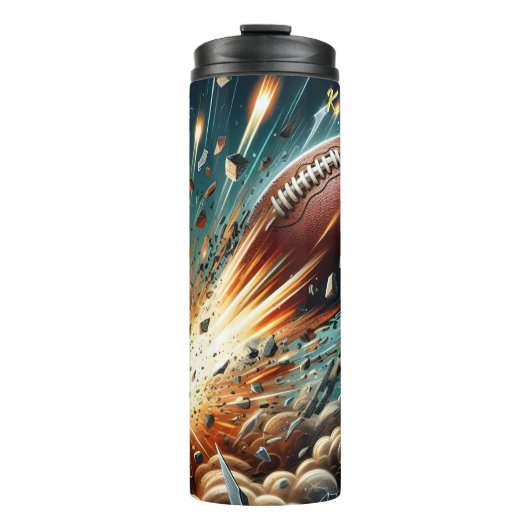 Football explosie in het stadion thermosbeker (Voorkant)