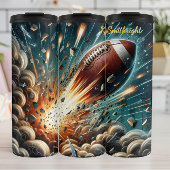 Football explosie in het stadion thermosbeker