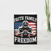 Football Faith Family Dom Patriotic Christian Foot Kaart (Voorkant)
