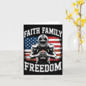 Football Faith Family Dom Patriotic Christian Foot Kaart (Gele Bloem)