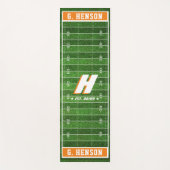 Football Fan | Aangepast Oranje kleurenmonogram Yogamat (Voorkant)