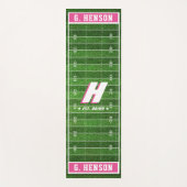 Football Fan | Aangepaste kleur | Monogram roze Yogamat (Voorkant)