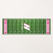 Football Fan | Aangepaste kleur | Monogram roze Yogamat (Voorkant (horizontaal))