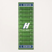 Football Fan | Aangepaste kleurenmonogram zilver | Yogamat (Voorkant)