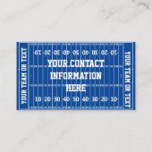 Football Fan Coach Player Gridiron Visitekaartje (Achterkant)