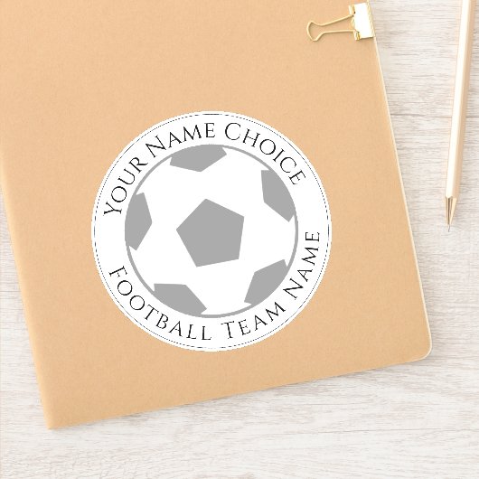 Football Fan Gepersonaliseerd met Football Club Na Sticker (Notitieboek)