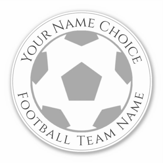 Football Fan Gepersonaliseerd met Football Club Na Sticker (Voorkant)