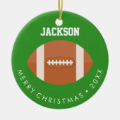 Football Fan Kinder - Aangepaste kerstfoto's Keramisch Ornament (Voorkant)