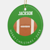 Football Fan Kinder - Aangepaste kerstfoto's Keramisch Ornament (Links)