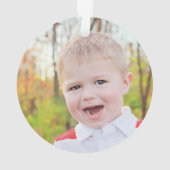 Football Fan Kinder Foto Ornament (achterkant)