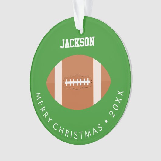 Football Fan Kinder Foto Ornament (voorkant)