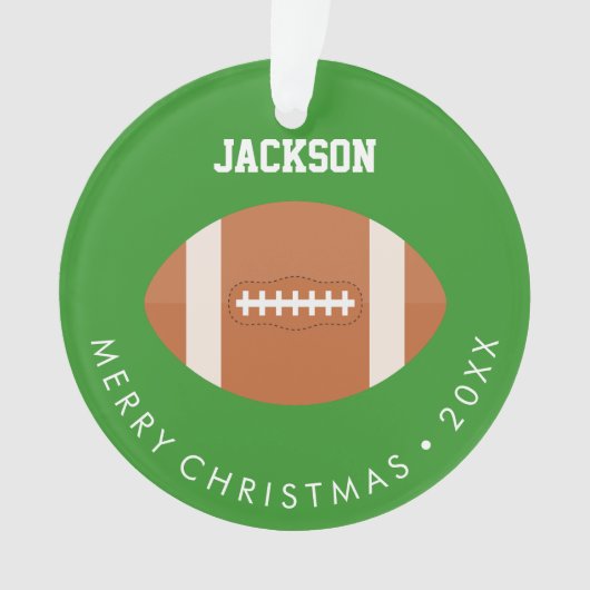 Football Fan Kinder Foto Ornament (voorkant)