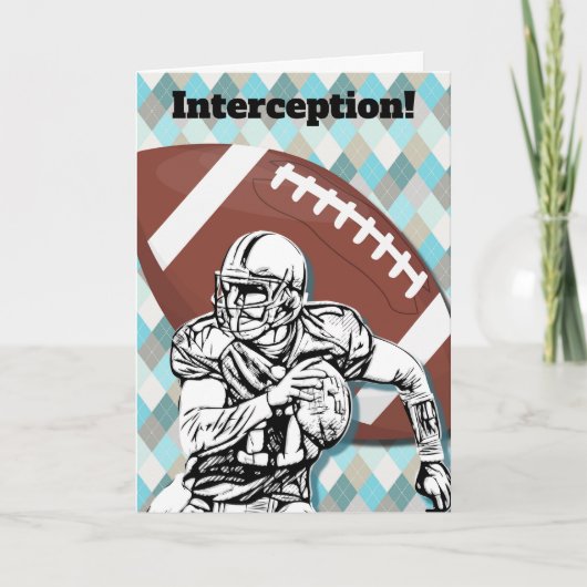 Football Fan Player School Fun Birthday Card Kaart (Voorkant)