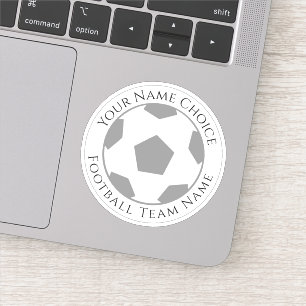 Football Fan Sticker die met de Naam van het Team