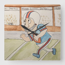 Football Fan Vierkante Klok