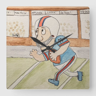 Football Fan Vierkante Klok