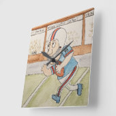 Football Fan Vierkante Klok (Hoek)