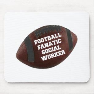 Football fanatieke maatschappelijk werker muismat