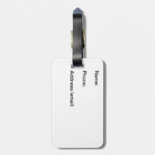 Football fanatisch bagagelabel - brunette (Achterkant verticaal)