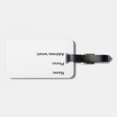 Football fanatisch bagagelabel - brunette (Achterkant horizontaal)