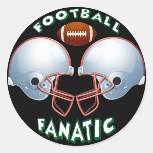 FOOTBALL FANATISCH RONDE STICKER (Voorkant)
