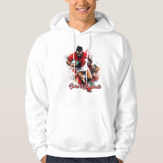 Football Fans Graphic and Text Hoodie (Voorkant)