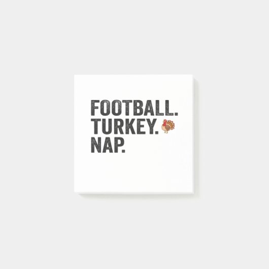 Football Fantasy Turkije Nap Grappige Thanksgiving Post-it® Notes (Voorkant)