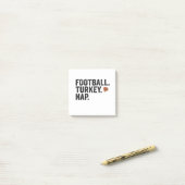 Football Fantasy Turkije Nap Grappige Thanksgiving Post-it® Notes (Op bureau)