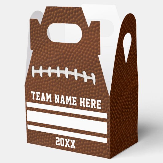 Football Favor Boxes, Handwrite Speler Namen Bedankdoosjes (Geopend)